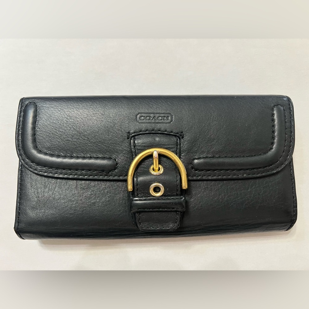 Soho Coach Black Leather Women's Wallet